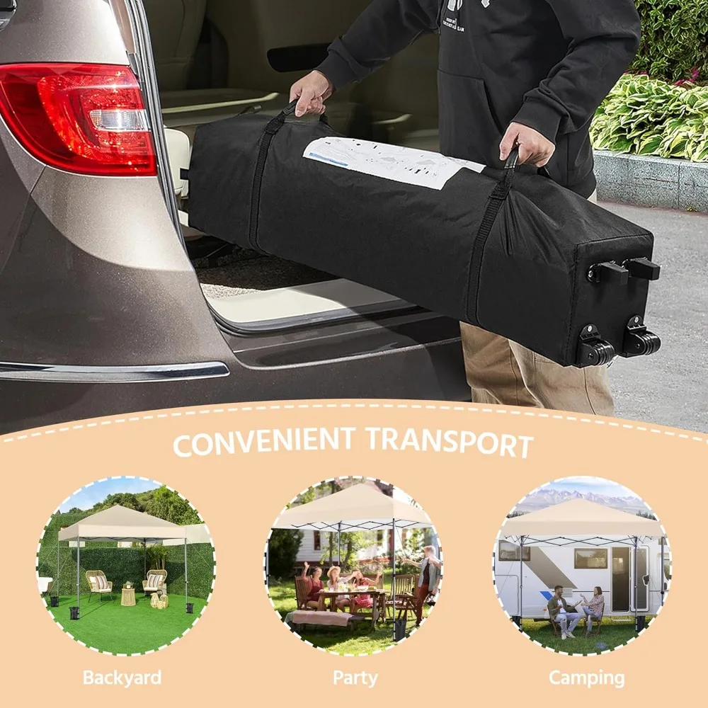 Всплывающая палатка с навесом быстрого приготовления 10x10 для 1 человека, портативная уличная коммерческая беседка с простым настройством, мгновенное укрытие с кнопкой