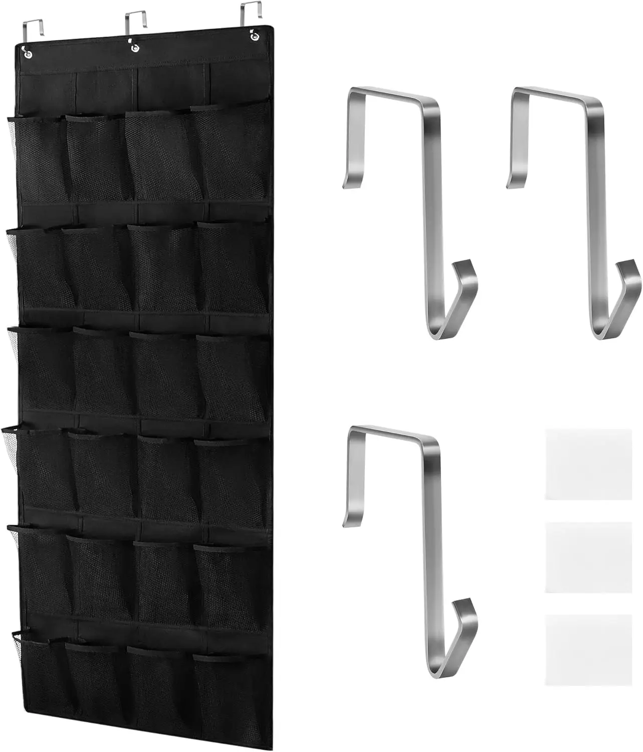 

Upgraded Over-the-Door Shoe Organizer with 24 Pockets, Durable Hanging Storage for Shoes and More