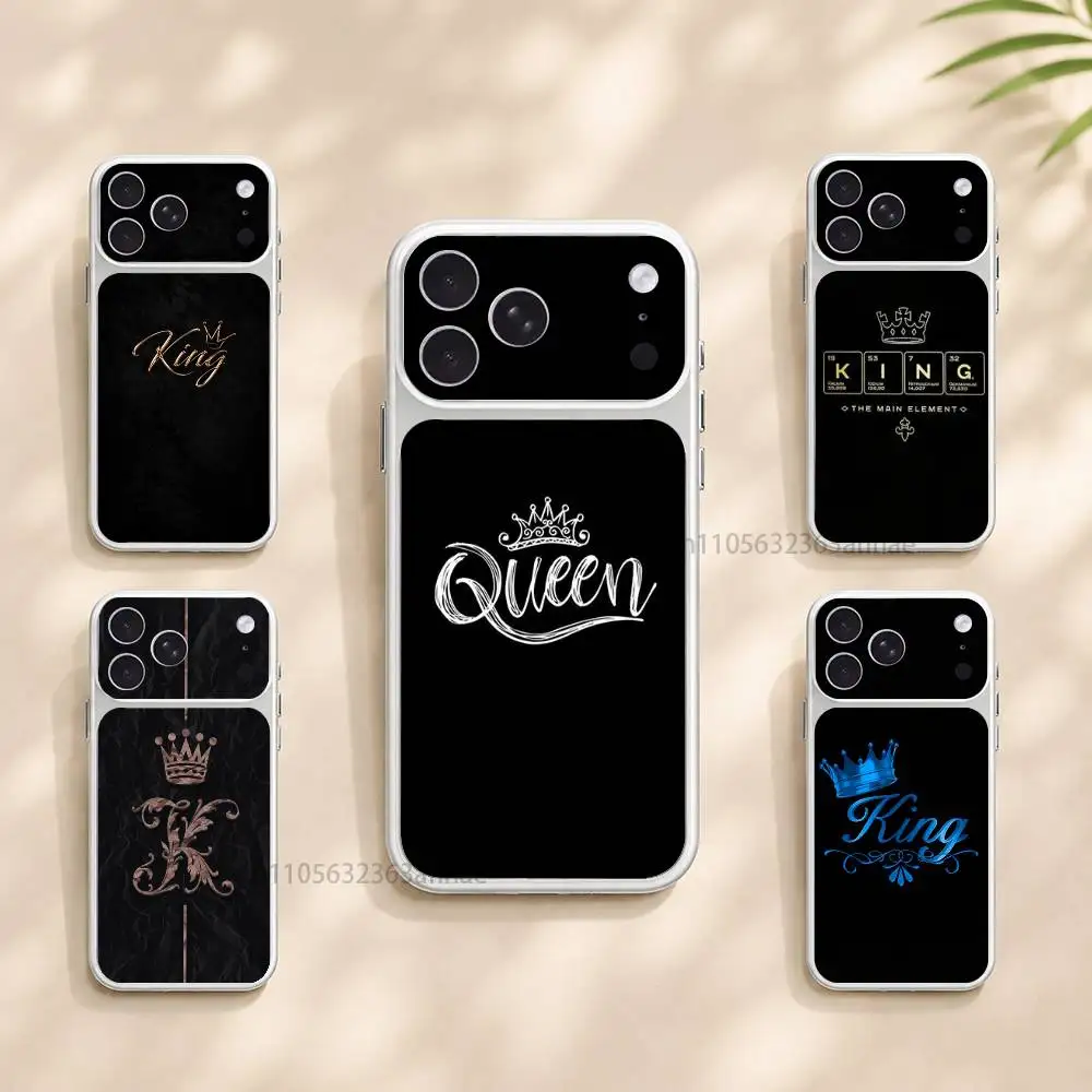 

KING Queen Crown Letter Removable HD/Matte Full Coverage Films For iPhone 17 Pro Max 17 Pro