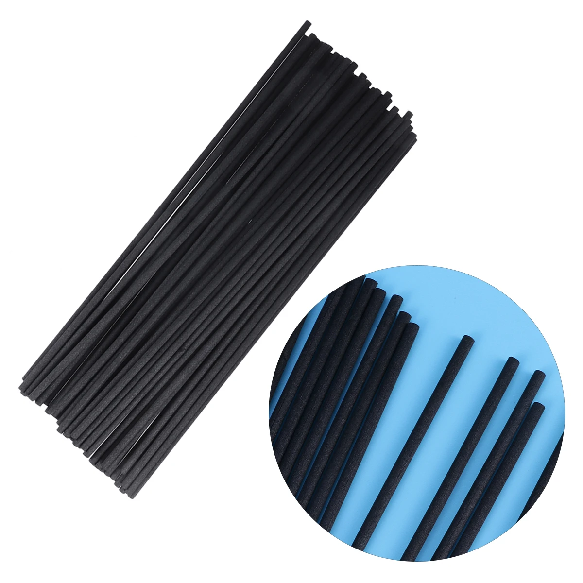 

50 Pcs Rattan Aromatherapy Fiber Stick Scent Diffuser Essential Diffusion Oils Sticks Fragrance Black Wood Reed Home Accessories
