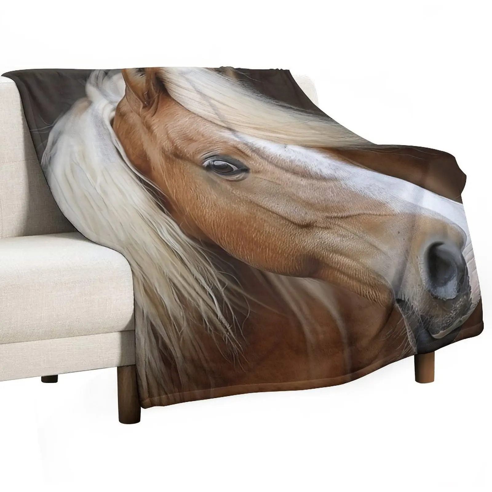 Beloved Haflinger Horse Throw Blanket Decorative Sofa Vintage Kid'S Decoratives Heavy Soft Plush Plaid Blankets