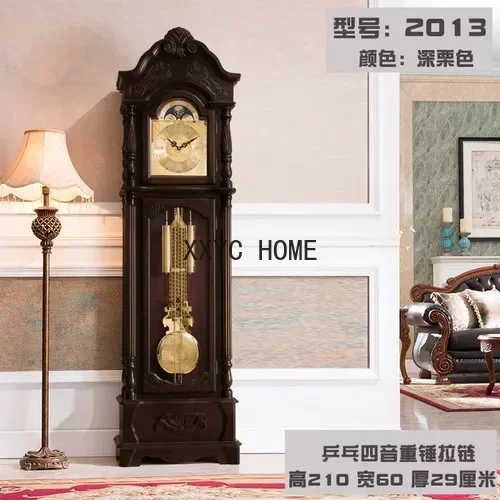 

Verticale Klok Mechanische Klok Europese Stijl De Grootvader Woonkamer Chinese Retro Grote Slinger Klok