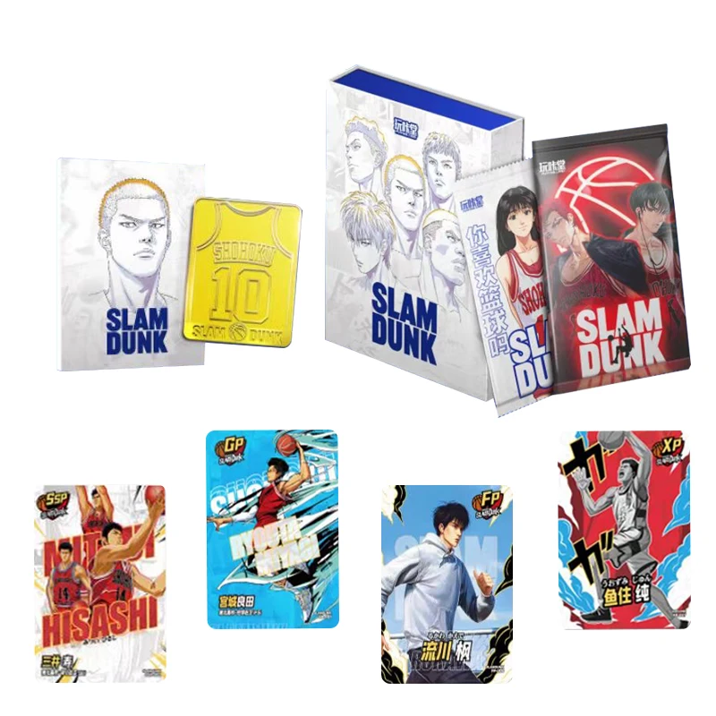 Wholesale 12/24/48BOX Booster Anime Slam Dunk Master Set Sterling Silver Collection Book Board Game Toys Kids Christmas Gifts