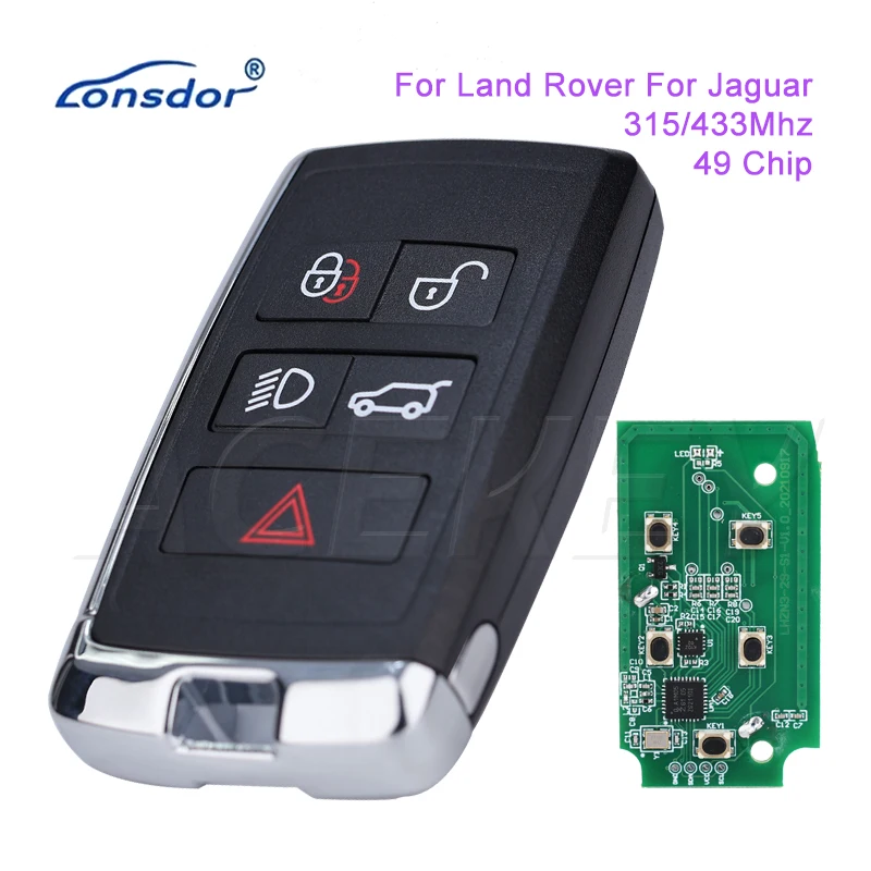 

Lonsdor Car Remote Key Fob For Land Rover Range Rover LR2 LR4 2018-2021 For Jaguar F-Pace F-Type XE XF XJ 2018-2021 315/433MHz