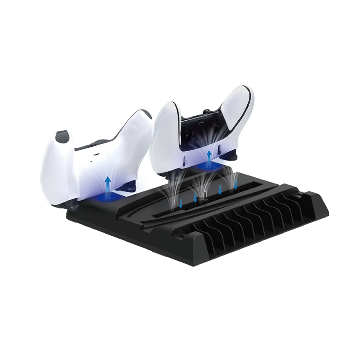 

For PS5 Slim Multifunctional Cooling Dock Console Universal Portable Dock with Disk Organizer Handle Charger-ABRJ
