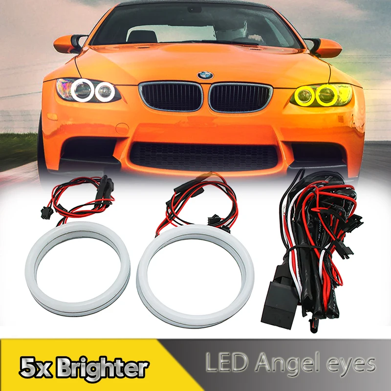 

4Pcs For BMW E90 E91 E92 E93 E81 E82 E87 E88 LED Angel eyes Kit Halo Rings Cotton Turn Singal Light DRL Daytime Running Lamps