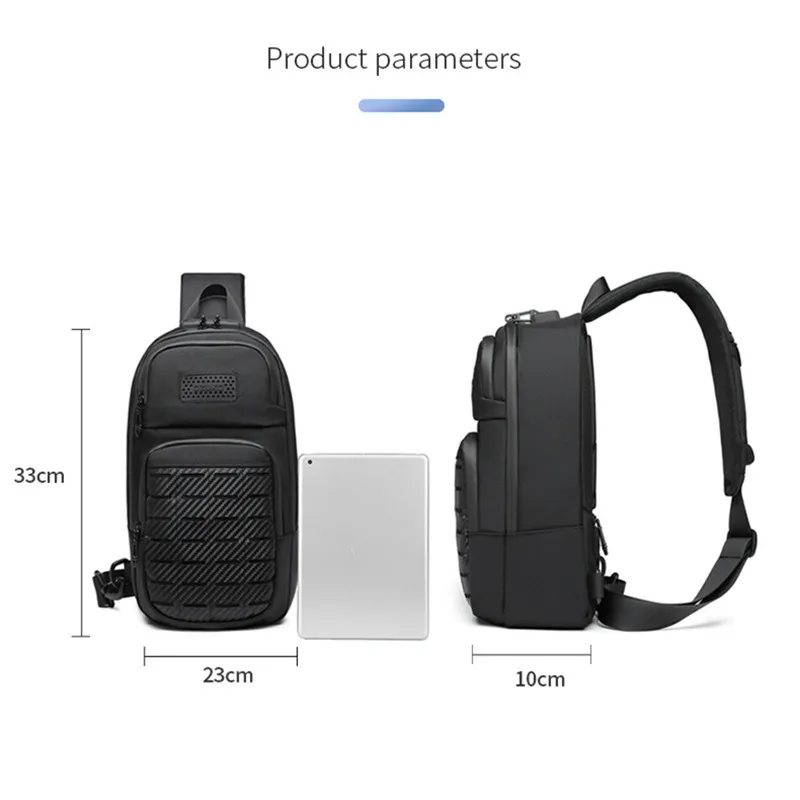 Ozuko New Tactical Chest Bag Men's Outdoor Sports Bag Anti Theft Crossbody Bag Waterproof Oxford Male Shoulder Messenger Bags images - 6