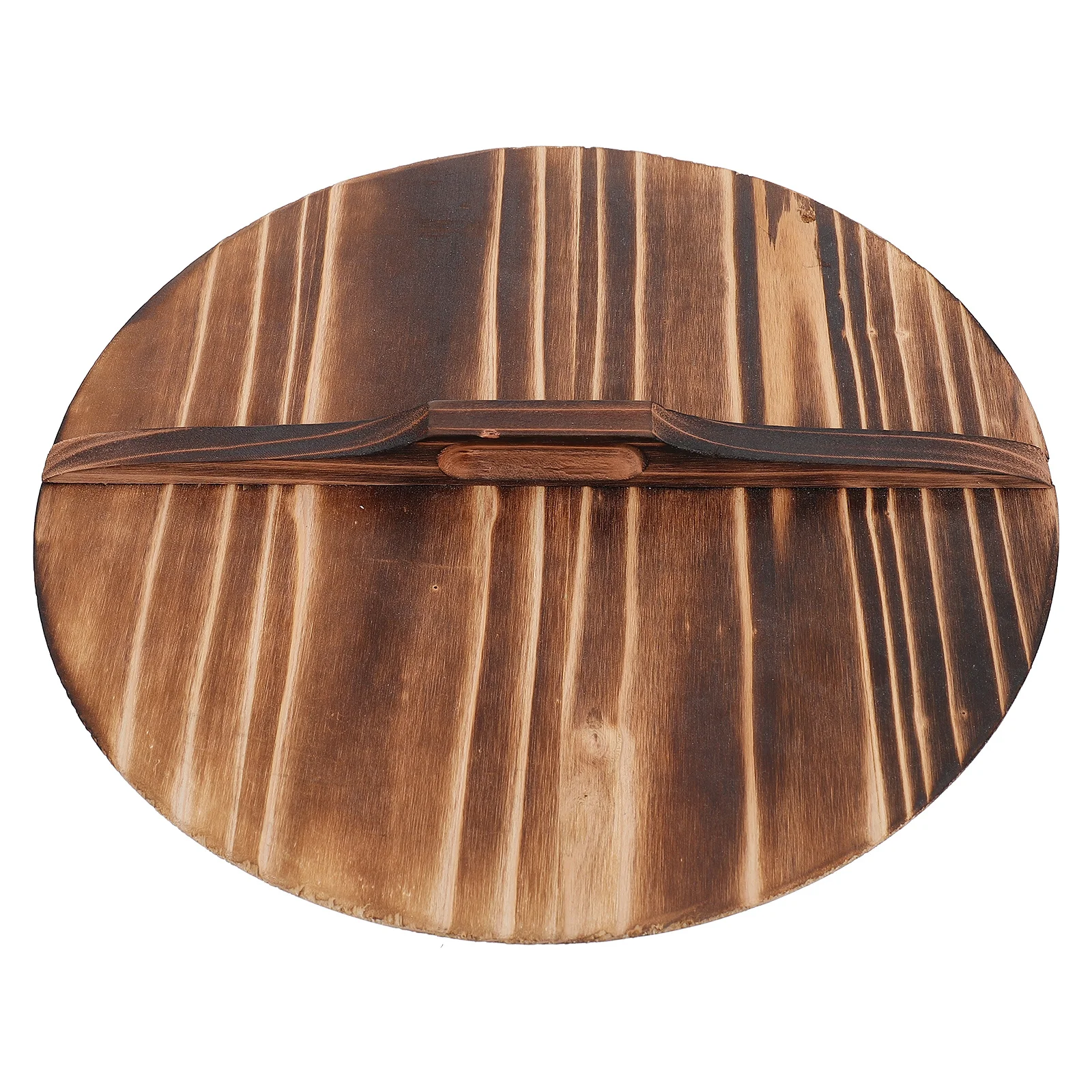 1 قطعة غطاء وعاء الخشب المتفحمة أداة المطبخ المنزلية الطبخ مقاوم للماء غطاء مقلاة خشبية الربط غطاء قدر المطبخ