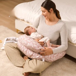 Multi-functional Maternity Pillow for Breastfeeding, Side Sleeping with Baby and Pregnancy Support for Babies and Mothers