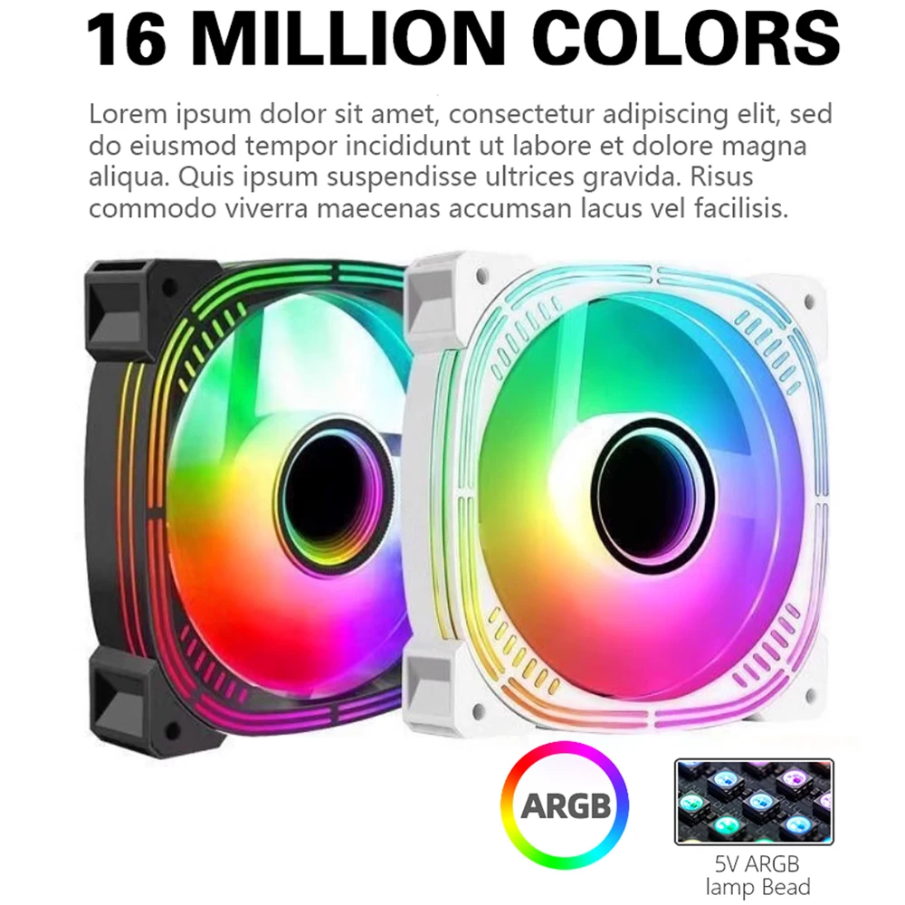 TISHIRIC ARGB Вентилятор 120 мм для ПК, компьютера, 5 В, 3 контакта, разъем Sata, ПК, игровой компьютер, компьютер, набор для синхронизации, кулеры