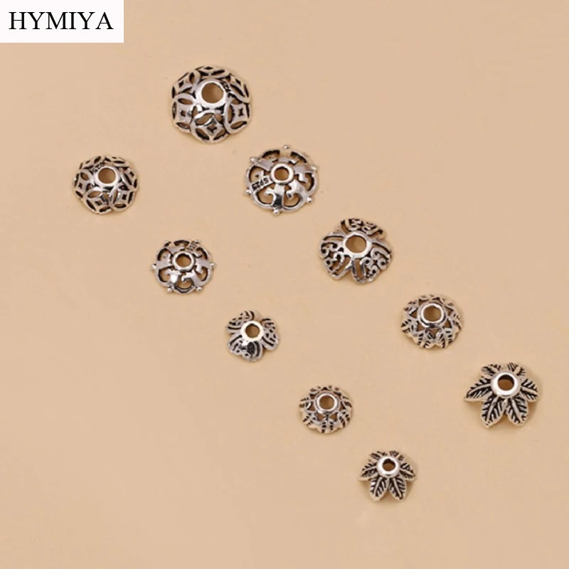 

Vintage 925 Silver Beads Cap Jewelry Findings Hollowed Bead Cap Sterling Silver Jewelry Accessories DIY 4 Styles