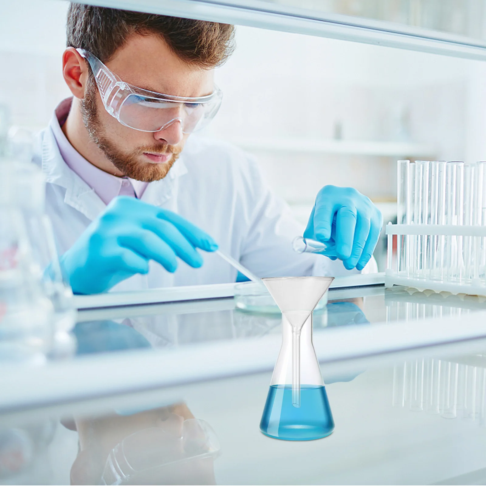 

4pcs Short Neck Glass Funnel Clear Temperature Resistant Tool for Filling Bottles 40mm 50mm 75mm 100mm Sizes Liquid Transfer