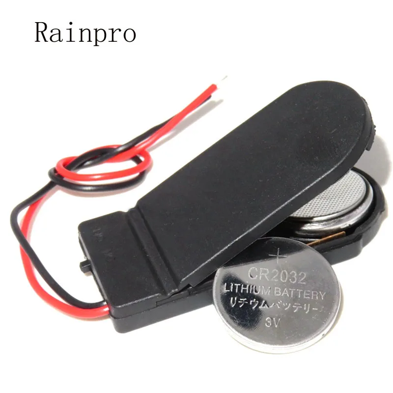 10PCS/LOT Button battery case for CR2032 LIR2032 two 6V with wires with cover and switch battery boxes exclude battery