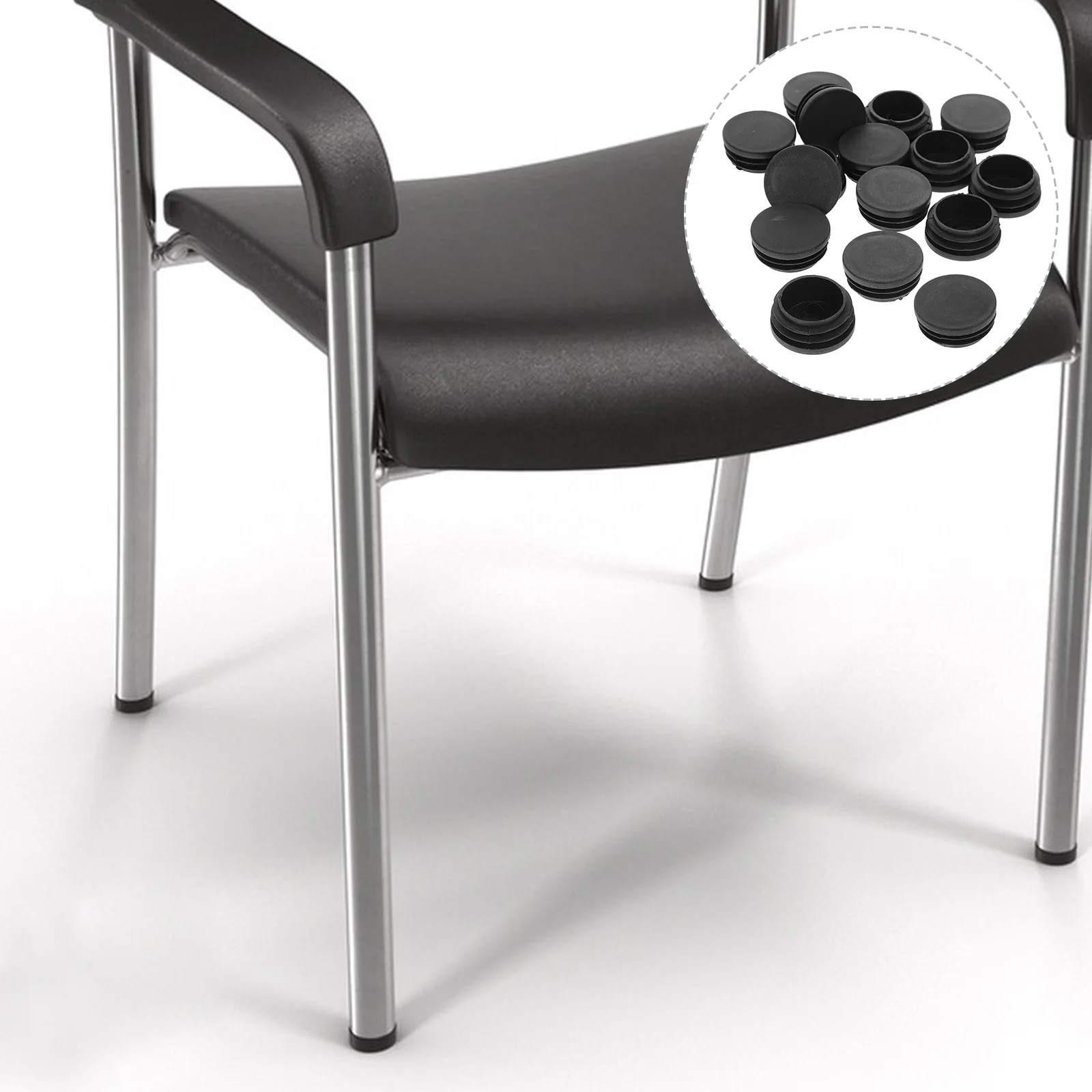 

16pcs Tubing Plug Caps Furniture Leg Covers Chair Floor Protectors Thickened Plastic Chair Leg Covers For Wood Floors