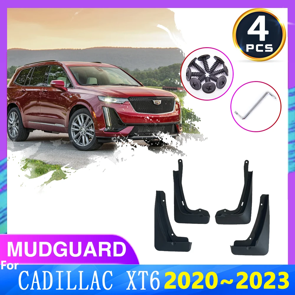 

Для Cadillac XT6 2020 2021 2022 2023 4 шт. передние и задние брызговики, брызговики, брызговики на крыло, автомобильные аксессуары