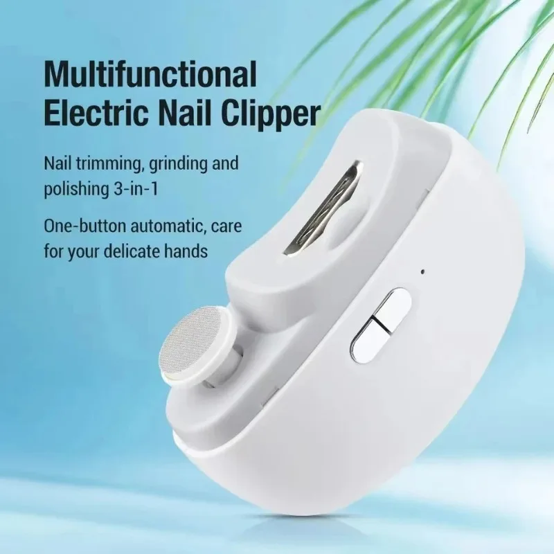 

Electric Nail Clipper Grinding and Polishing 2 in 1 Multifunctional Portable Automatic Nail Grinder Electric Manicure Tool