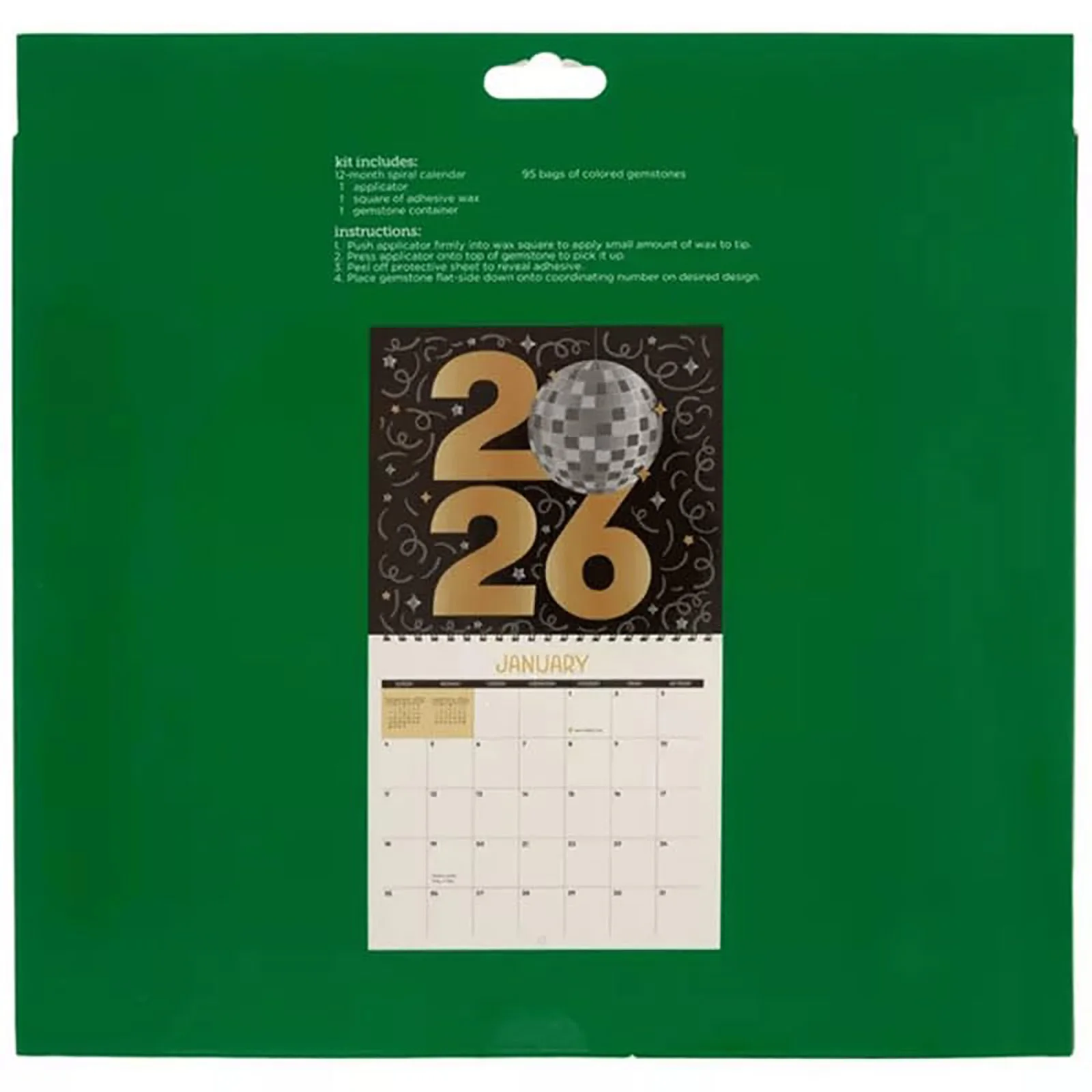 Arts Training Equipment for Adults 2026 Wall Calendar Kit DIY Diamond Art Calendar 2026 12 Month Flip Wall Calendar With To Do