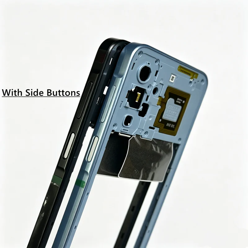 New For Samsung Galaxy A17 4G (A175F)  Middle Frame Faceplate Bezel Replace Repair Parts + Side Buttons