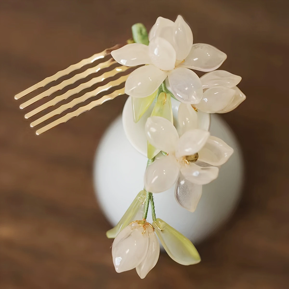Luxuriöse neue chinesische Stil Jade Orchidee Haarnadel alten Stil Cheongsam Hanfu Haarnadel Party Bankett tägliche Dressing Zubehör – Detail 2