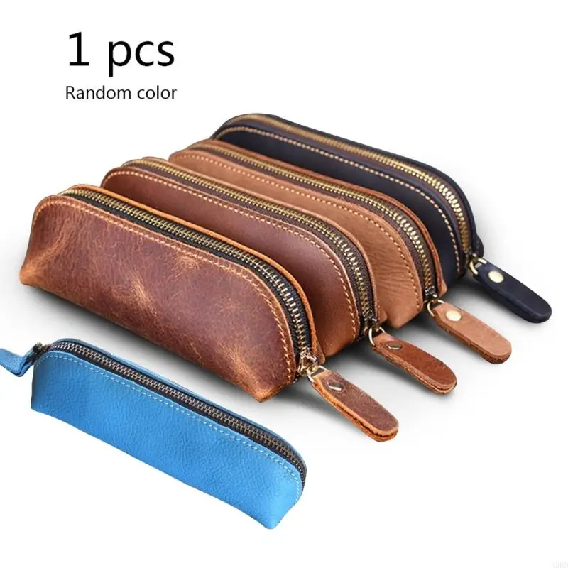 

A9BD Mini PU Pen Leather Stationery Bag Waterproof Pen for Case Pen