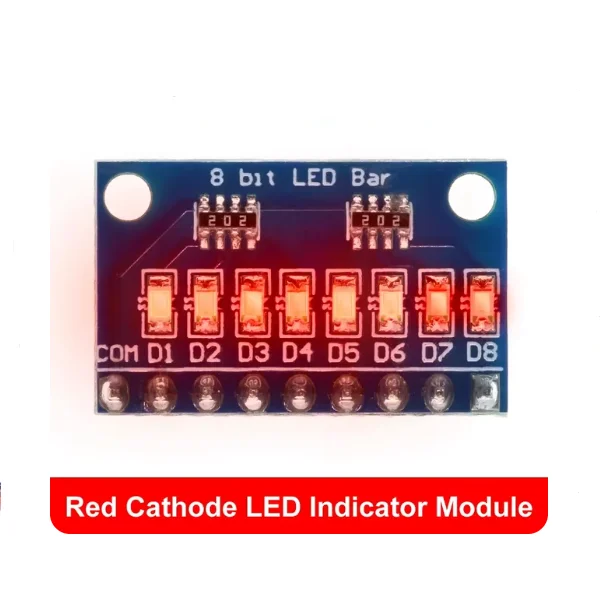 3.3V 5V 8-bit blue red common anode cathode LED indicator module