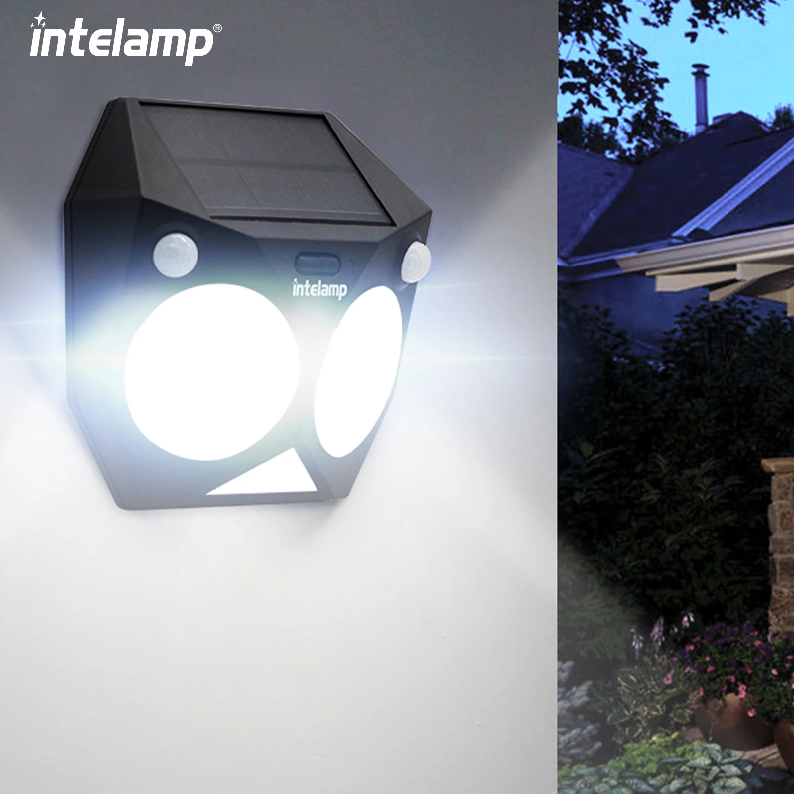 Robot Shape Solar Lights Outdoor with Motion Sensor IP65 Waterproof Super Bright Wall Lamp for Garden Yard Garage Stairs Porch