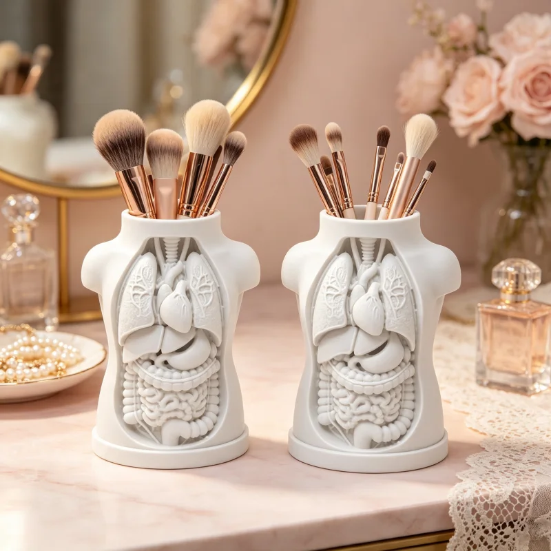 Home Bathroom Organizer - 2-Piece Set 3D Printed Petg Human