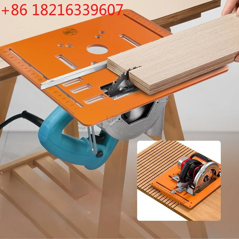 YAO Circular Saw Base Plate 90° Flat 45° Oblique Cutting Trimming Machine Base Plate Woodworking Benches Router Flip Plate Trimm