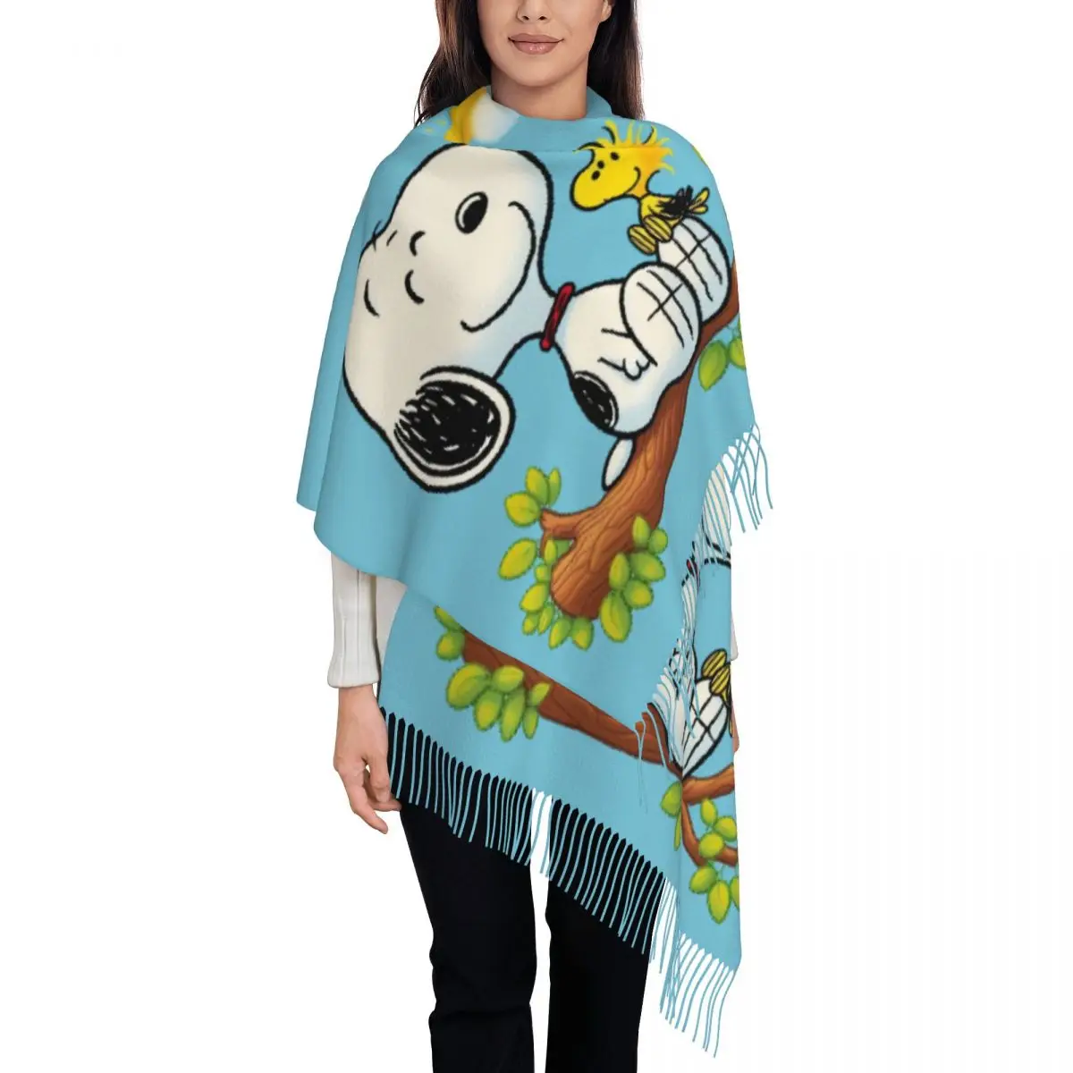 

Custom Print Cartoon Snoopy Scarf Men Women Winter Fall Warm Scarves Shawl Wrap