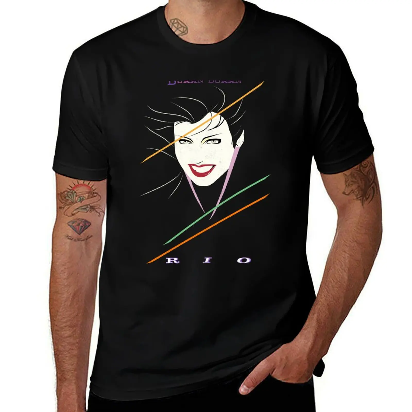 Duran Duran Rio T-Shirt T-Shirt Art Pattern Printed Casual Top