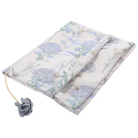 Bilashmart A5 Handmade Cloth Book Cover Protective Book Sleeve Adjustable Notebook Cover Decorative Book Protector Creative Book Decor