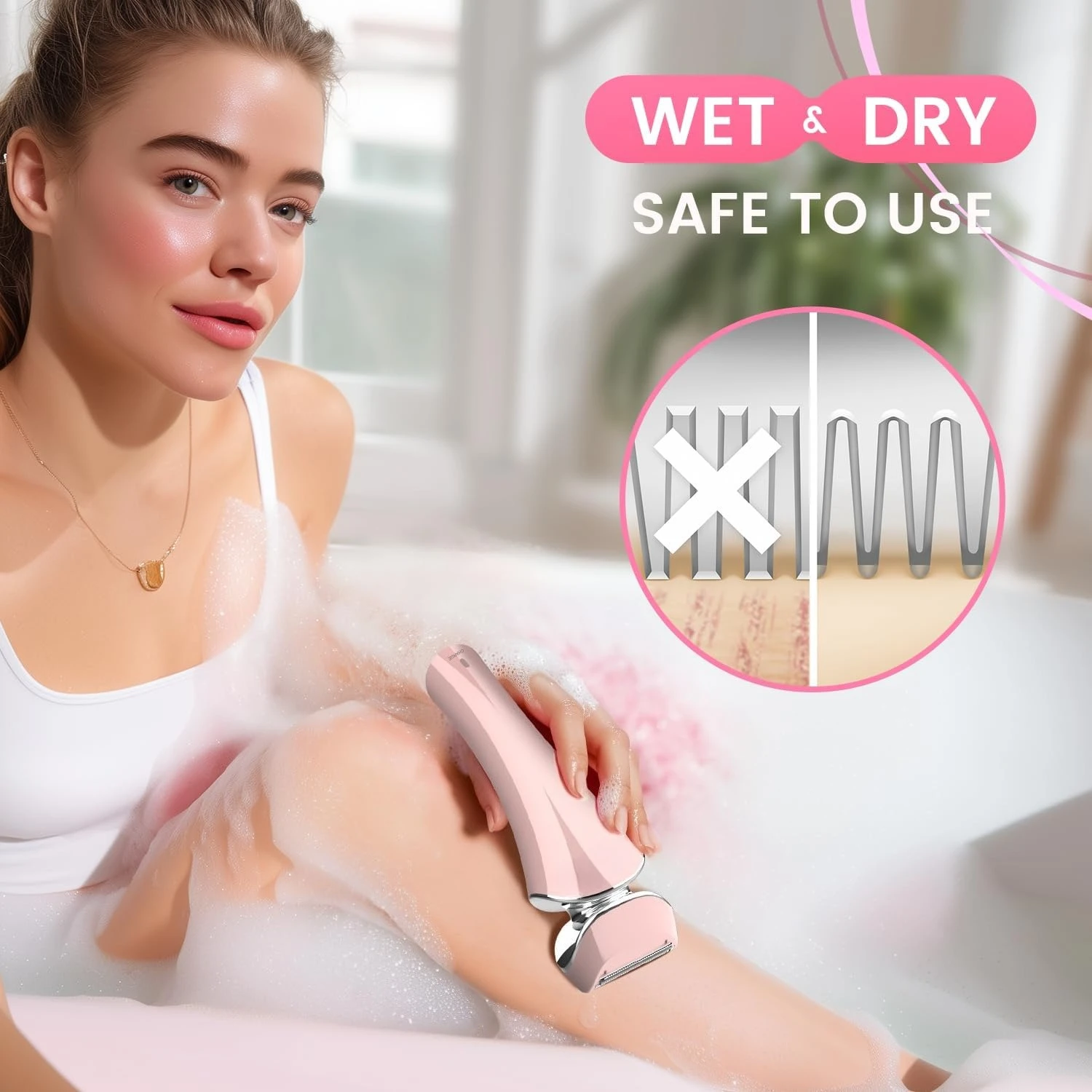 

Новая улучшенная электробритва 2026 года для женщин, перезаряжаемая, для влажного и сухого бритья, водонепроницаемая женская бритва для ног и рук