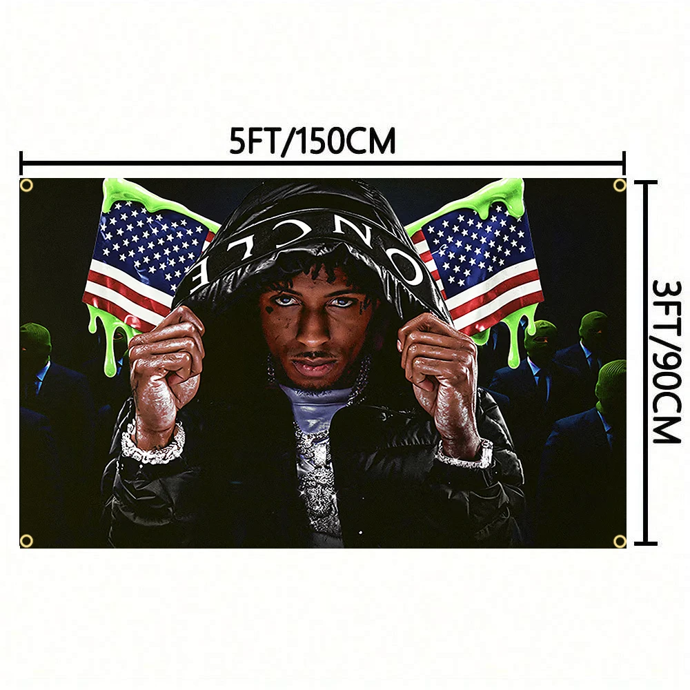 60x90cm 90x150cm Singer Youngboy Tapestry Flag Aesthetic Room Decoration Hip Pop Masa Art Retro Dorm Wall Hanging Flag