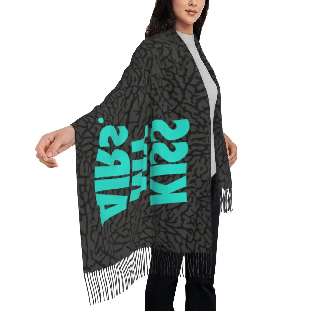 Customized Printed Kiss My Airs Scarf Men Women Winter Warm Scarves Shawl Wrap