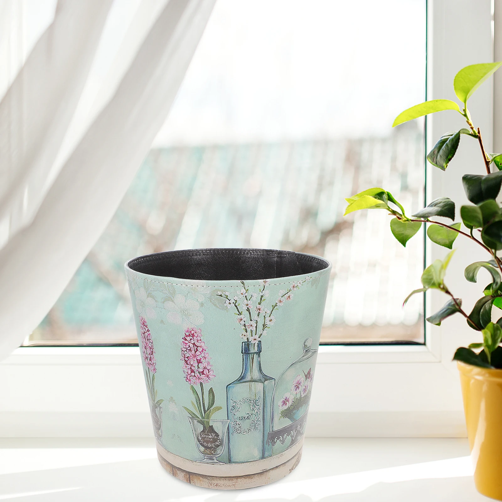 

Trash Waste Container Home Multi-Function Storage Bin Office Storage Vintage Waste Container Bin Garbage Bucket Trashcan