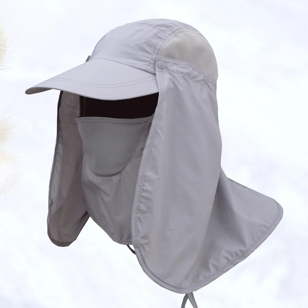 

Sun Protection Cap UV Face Cover Mask Foldable Fishing Hat Lightweight Polyester Sun Hat for Men Women Outdoor Hiking Climbing