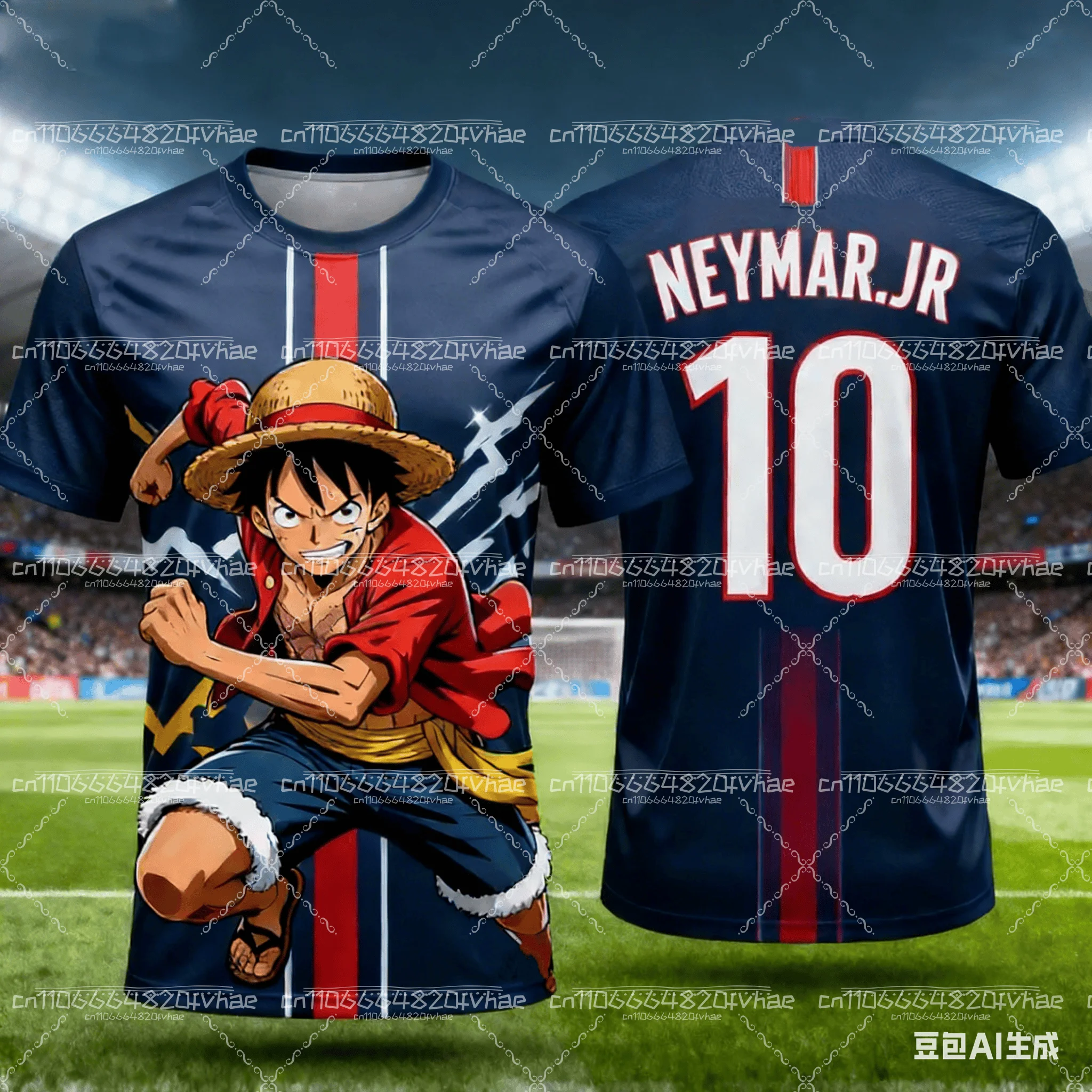 

New #Neymar# Football Jersey Special Fan Edition Men's Quick-drying Sweatshirt Luffy Children's Casual T-shirt