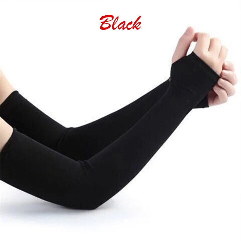 Women Ice Sleeve Sun Protection Sleeves Driving Gloves Long Fingerless Arm Sleeve Solid Color Summer Arm Protection Outdoor