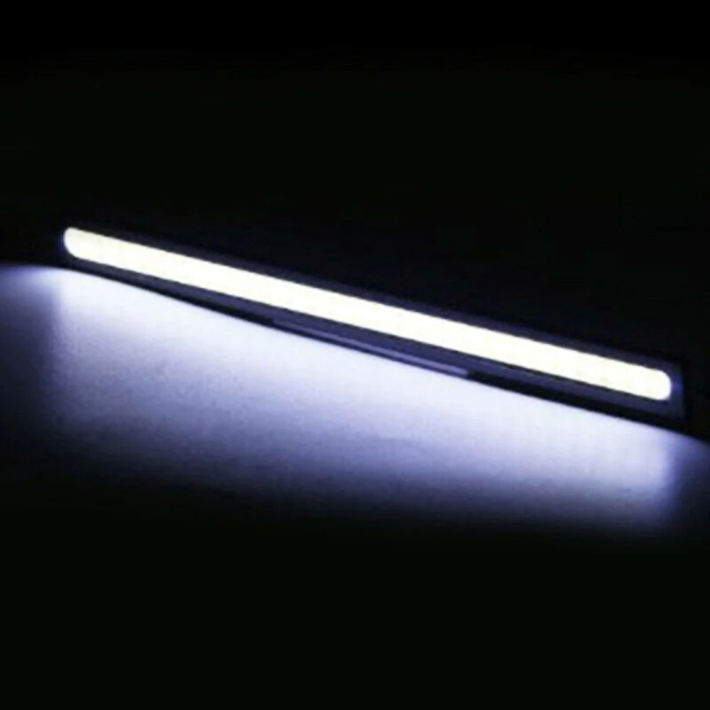 Bande lumineuse étanche à LED COB pour voiture, feu de jour, blanc/bleu/bleu glacé, antibrouillard, DC10V-12V, 10 pièces