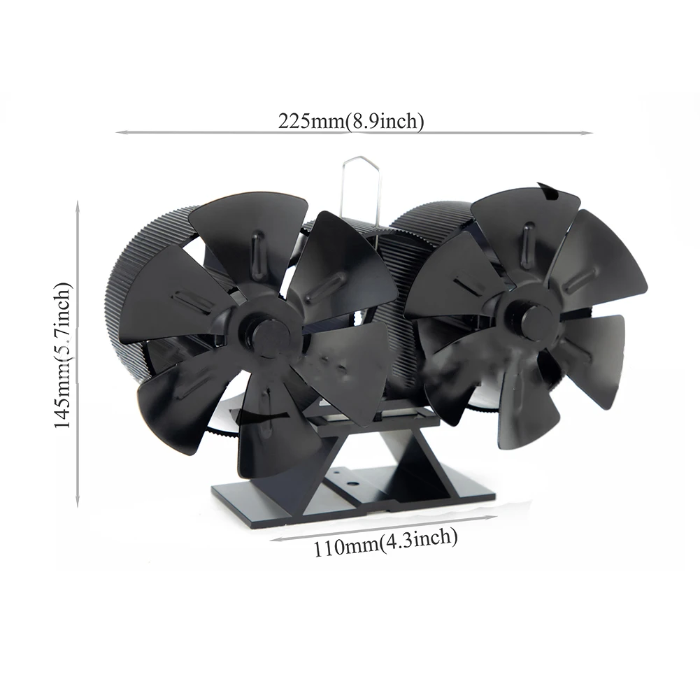 Air Volume Fan Furnace Fan 160-220 Air Volume Double-circle Design Large Heat Dissipation Energy Saving Stove Fan