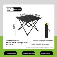 1pcSmall Portable Folding Stainless Steel Multifunctional Outdoor Camping Side Table for Beach Picnic BBQ Hiking Boating Cooking 6