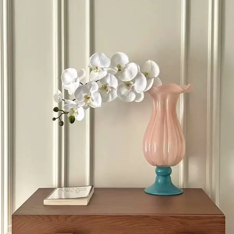 

For A high-end, ancient-style high-footed glass vase and glass ornament