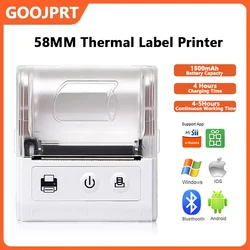 58MM Mini Thermal Printer Mobile Pocket Printer Ticket Bill Wireless Bluetooth USB IOS Android Small Business Printer Impresora