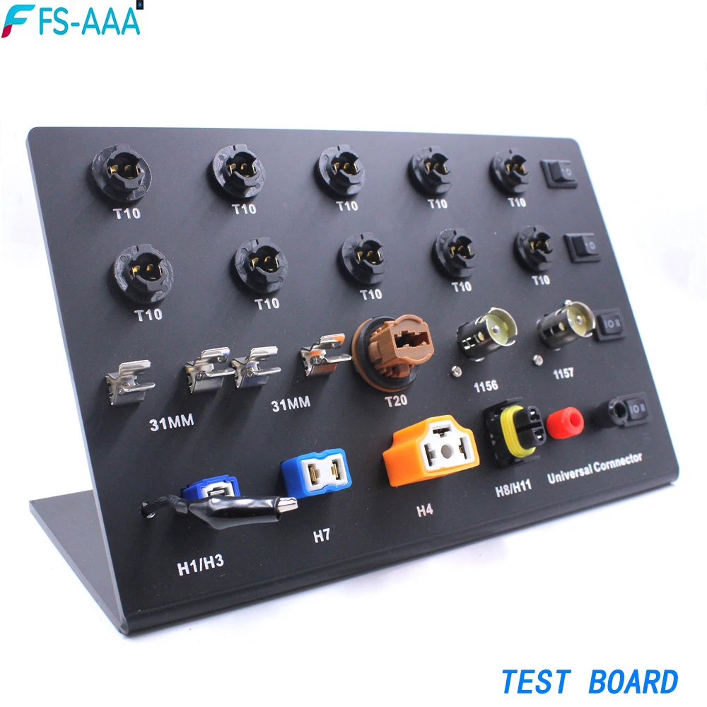 Led Test Board T5 W5w LED Bulb Display Board T5 T10 T20 1156 1157 W5w Bulb H1 H3 H4 H7 9005 Led Headlight Test Board