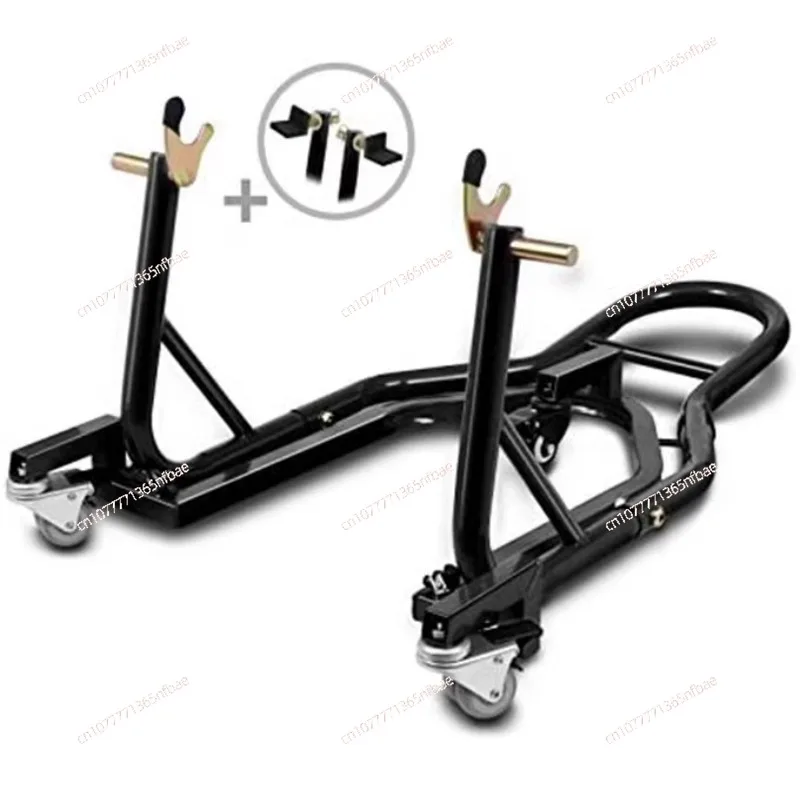 

Large Row of Motorcycles Heavy Locomotives with Mobile Lifting Frame Stationary Frame Parking Frame Handling Rack