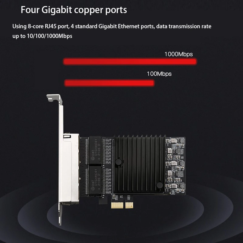 For Desktop RJ45 HUB Lan Card PCIE to Ethernet Adapter PCIE Gigabit network card RJ-45 LAN Adapter dock station Intel 82571 chip