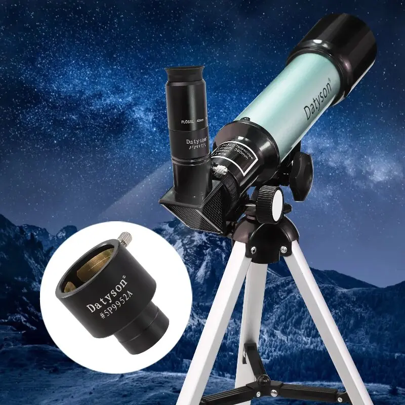 Datyson 0.965 Inch to 1.25 Inch Telescope Eyepiece Adapter - Aluminum Alloy Interface, Suitable for Astronomical Telescopes