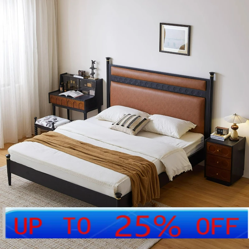 

LTT medieval style full solid wood bed French retro master bedroom premium double bed