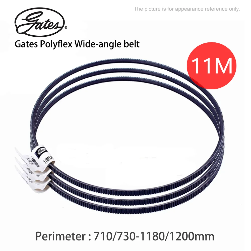 

Gates Polyflex Wide-angle belt 11M710/11M730/11M750/11M775/11M800/11M825- 11M1170/11M1180/11M1200mm Transmission Triangle Belt