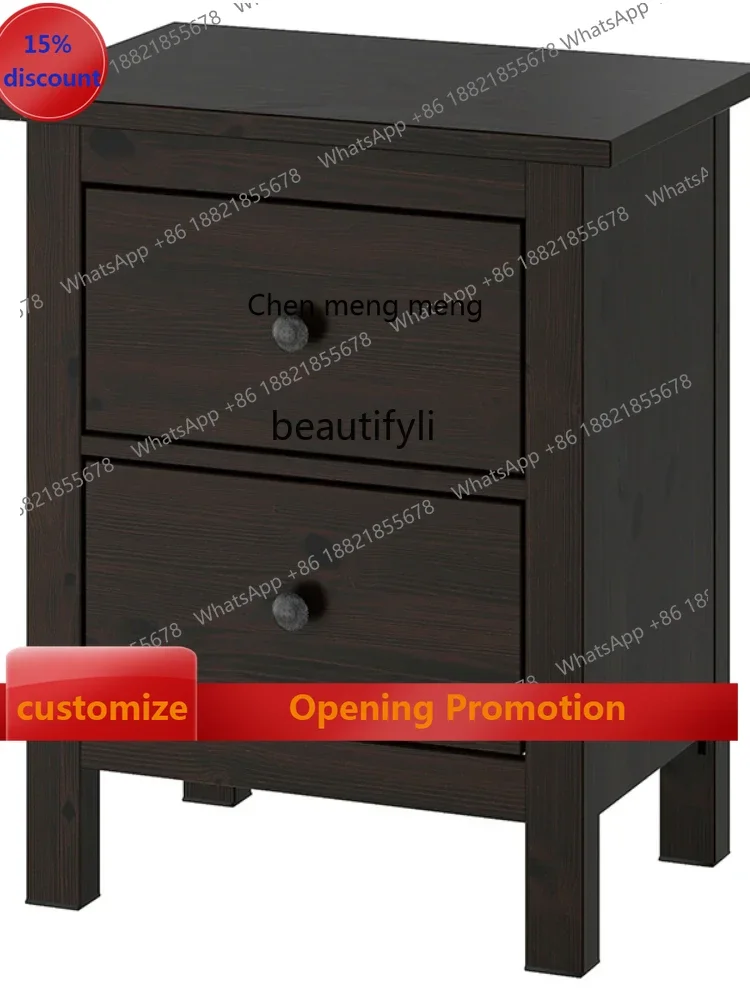 S7486 ss HJ Simple Bedside Table Nordic Locker Small Apartment Bedroom Furniture Bedside Cabinet